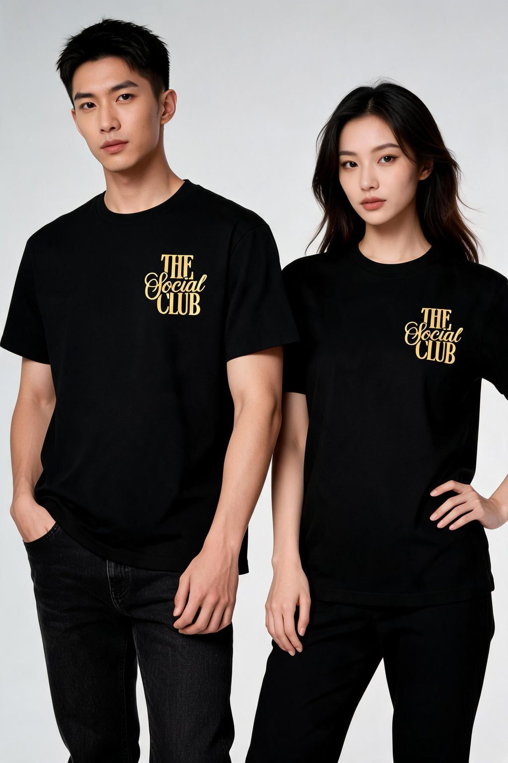 The Social Club Acid Wash Oversized Tee — 240 GSM
