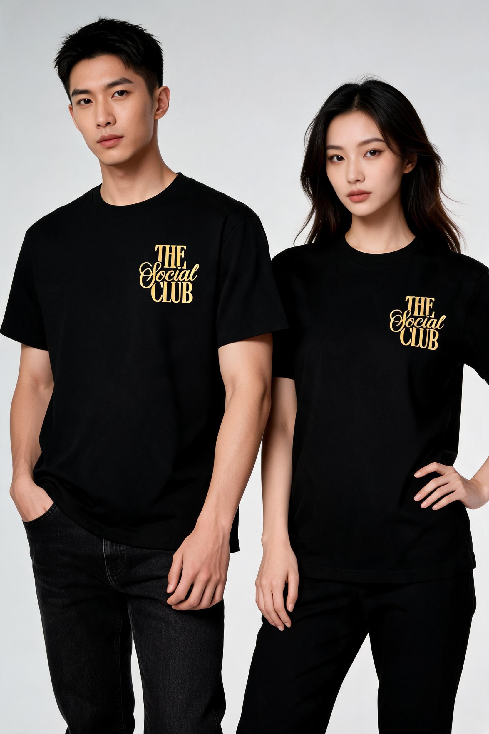 The Social Club Acid Wash Oversized Tee — 240 GSM